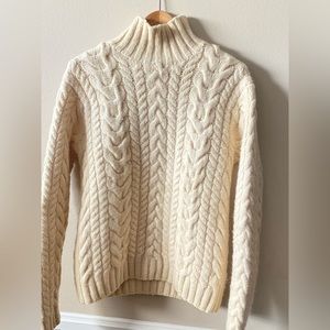 RARE- Vintage Polo Ralph Lauren Cream Fisherman’s Sweater- 100% Lambswool